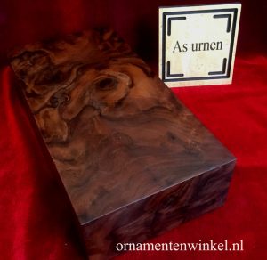As urn burl walnut box