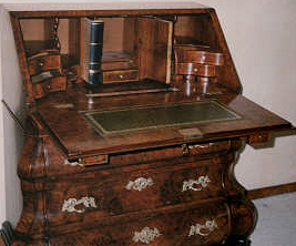 Bureauklep leer inleg