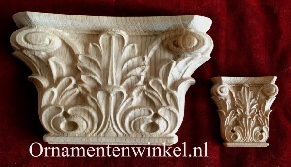 kapiteel op maat in eiken